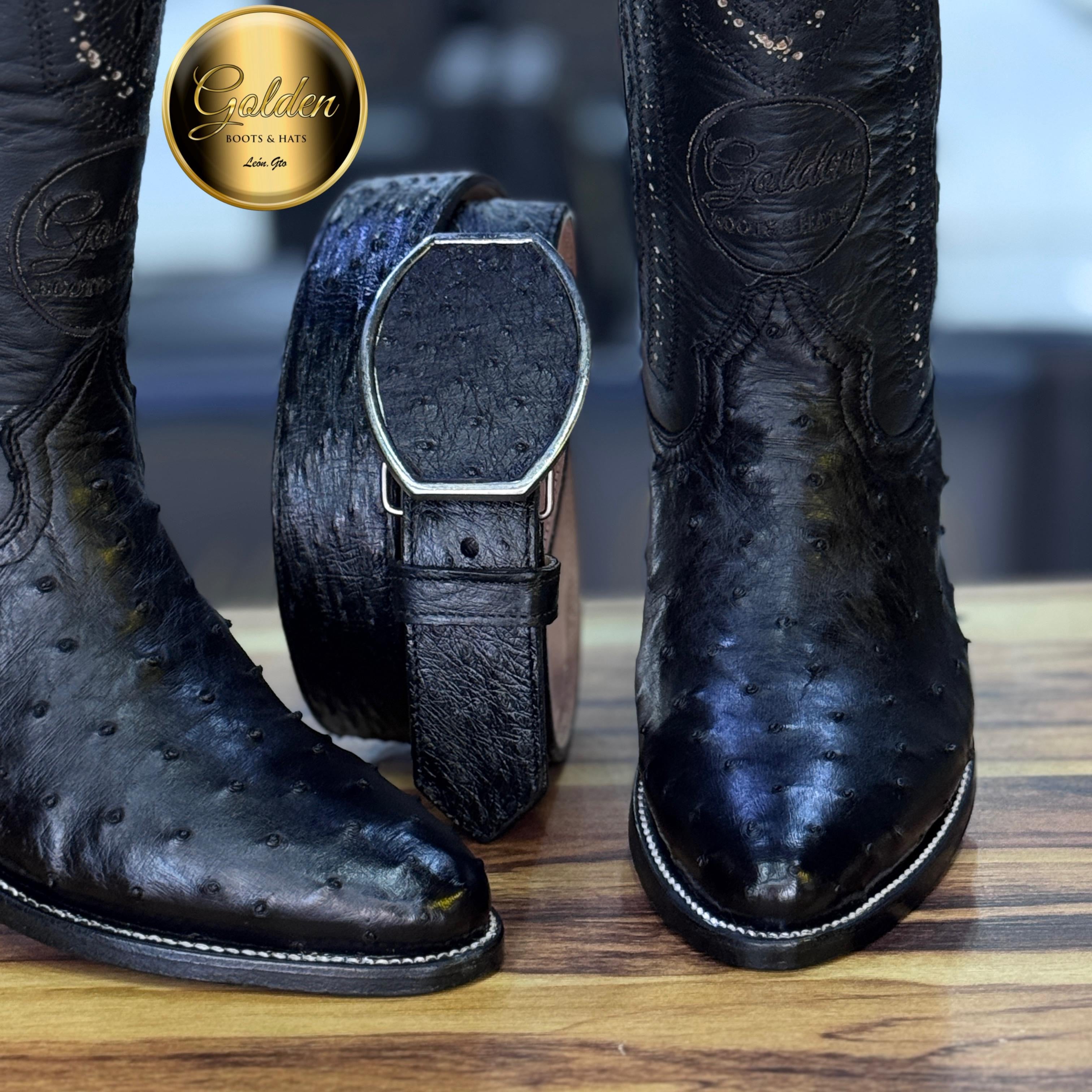 Oval Golden Aveztruz Negro