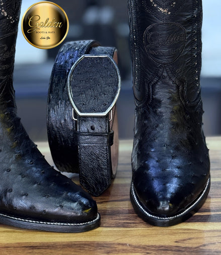 Bota Golden Oval Armadillo Negro