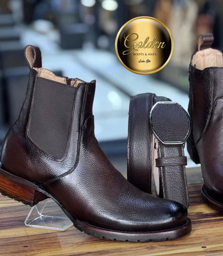 Botín Milán Venado Café Suela Truck (Golden)