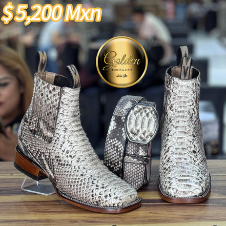 Botín Golden Piton Natural Bulldog