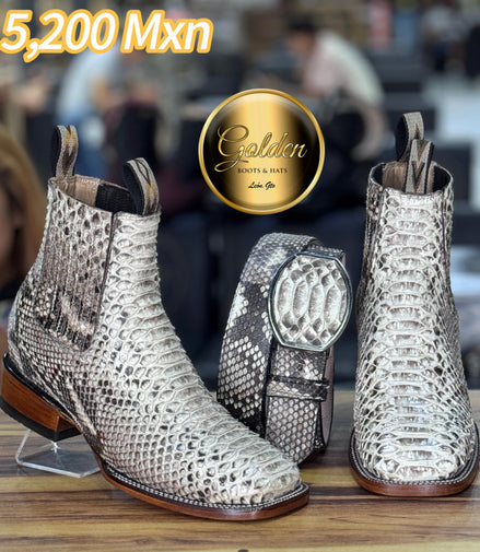 Botín Golden Piton Natural Bulldog