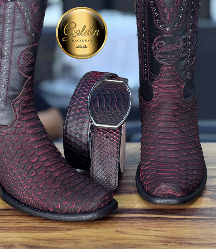 Bota Dubay Golden Piton Blaccherry