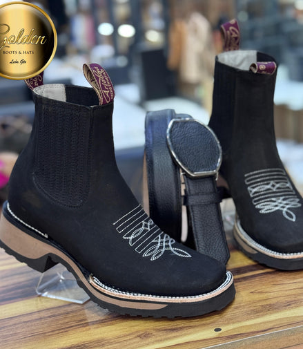 Botín Golden Res Negro Doble Dencidad