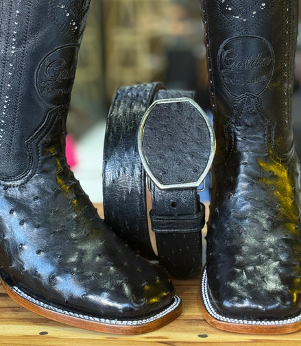 Bota Golden Bulldog Aveztruz Negro