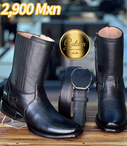 Botín Golden Santiago Negro Venado