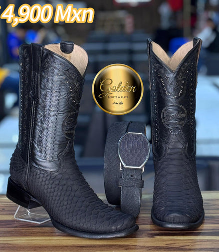 Bota Dubay Golden Piton Nobuk Negro