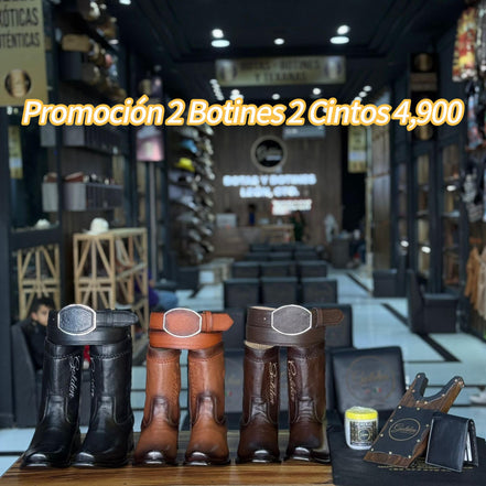 Promoción 2 Botines 2 Cintos Más 2 Kit De Limpieza