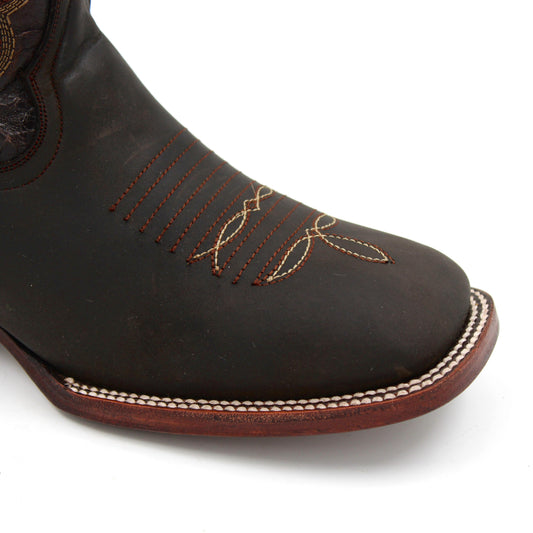 BOTA BULLDOG CRAZY RES CHOCOLATE SUELA DE CUERO