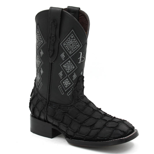 BOTA BULLDOG PESCADO NEGRO SUELA DE CUERO