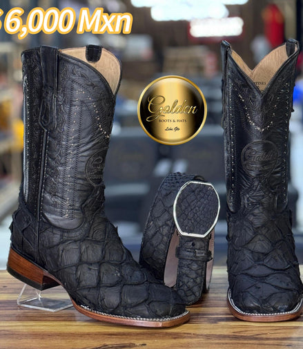 Bota Bulldog Pescado Negro Graso Nobuk