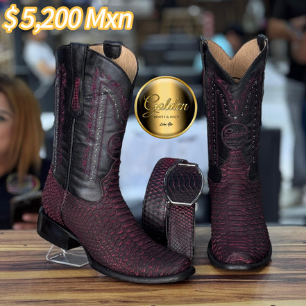 Bota Dubay Golden Piton Blaccherry