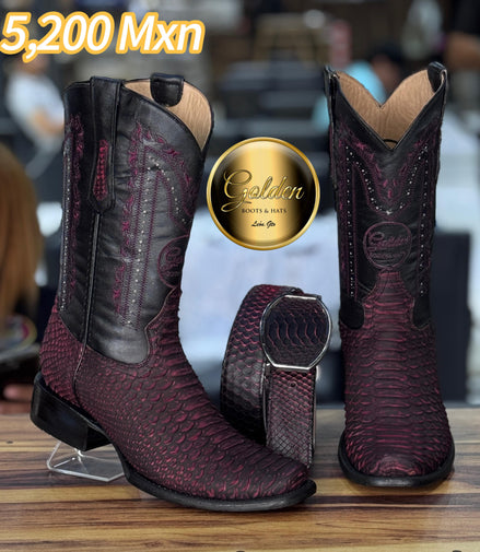 Bota Dubay Golden Piton Blaccherry