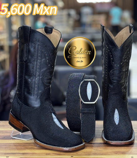 Bota Bulldog Mantarraya Macho Negro