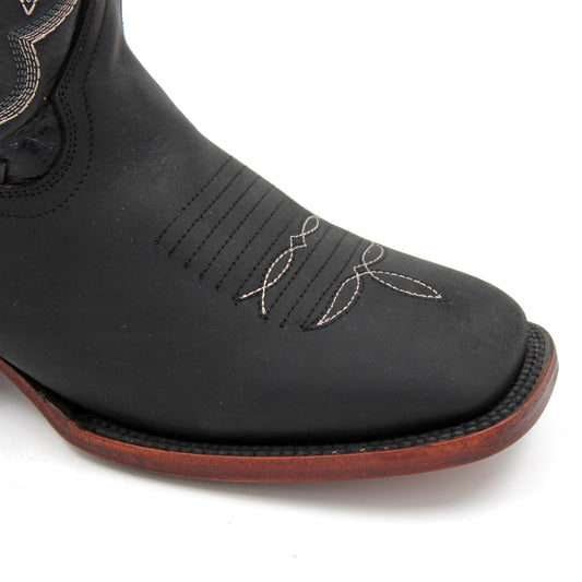 BOTA BULLDOG CRAZY RES NEGRO SUELA DE CUERO