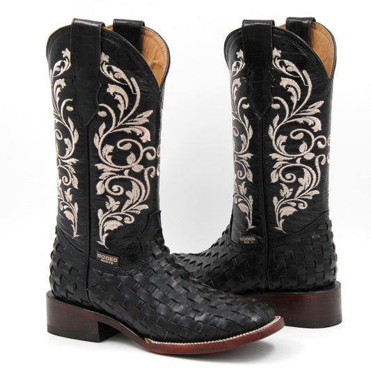 BOTA BULLDOG DAMA PETATILLO NEGRO EN SUELA DE CUERO