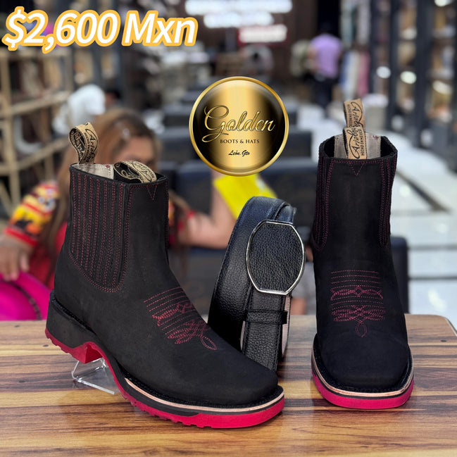 Botín Bulldog Golden Suela Roja Res