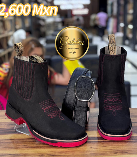 Botín Bulldog Golden Suela Roja Res