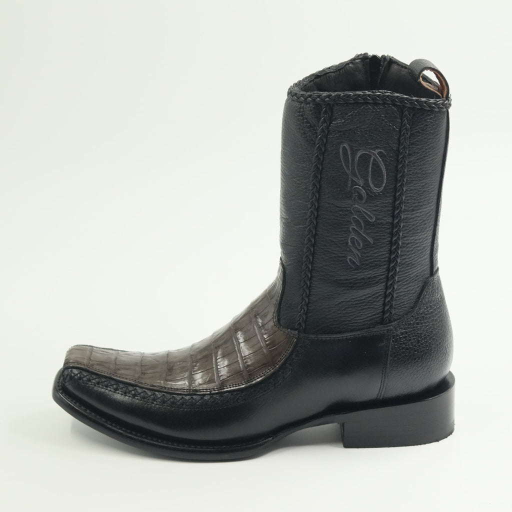 BOTÍN VALENTIN COCODRILO GRIS