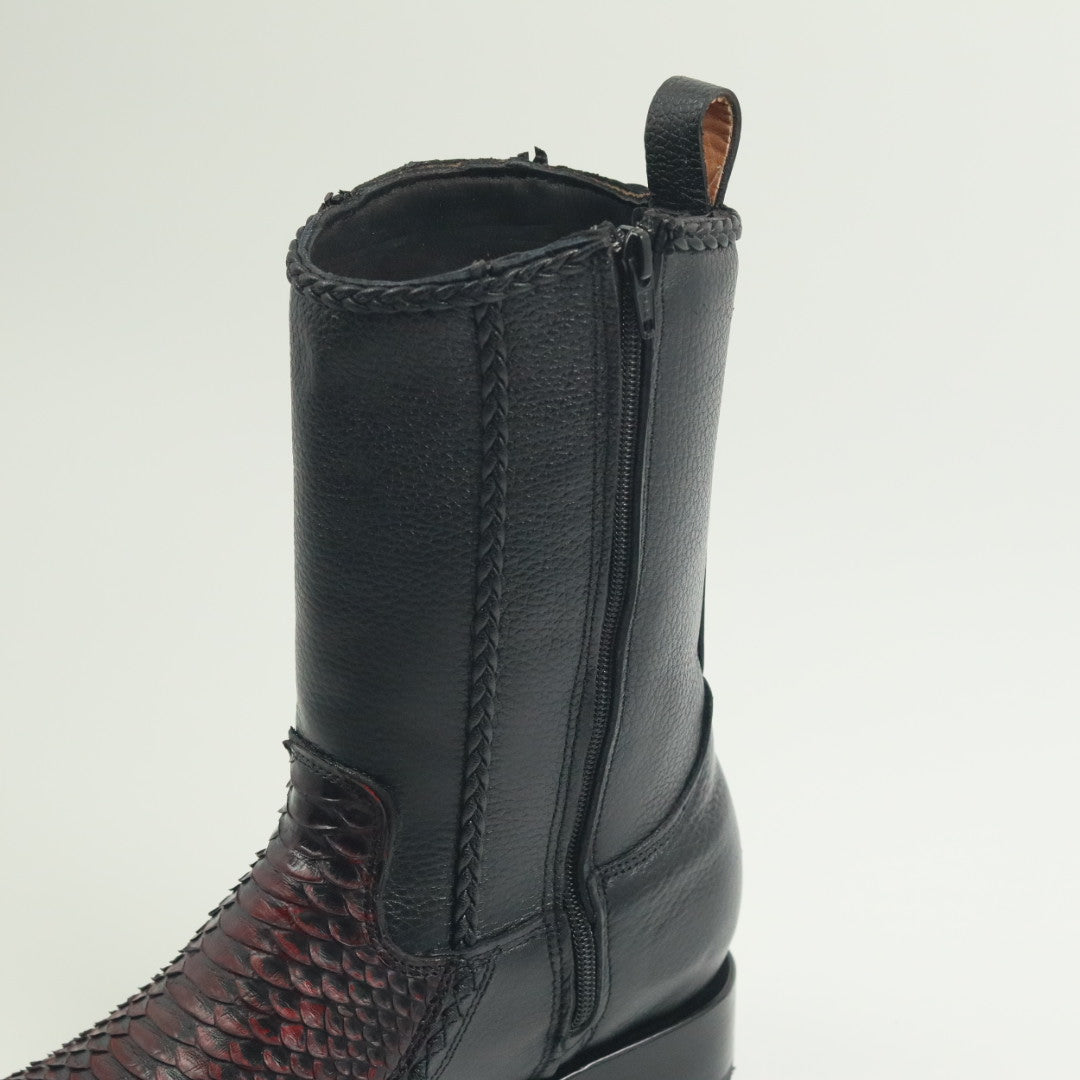 BOTÍN VALENTIN PITON BLACCHERRY